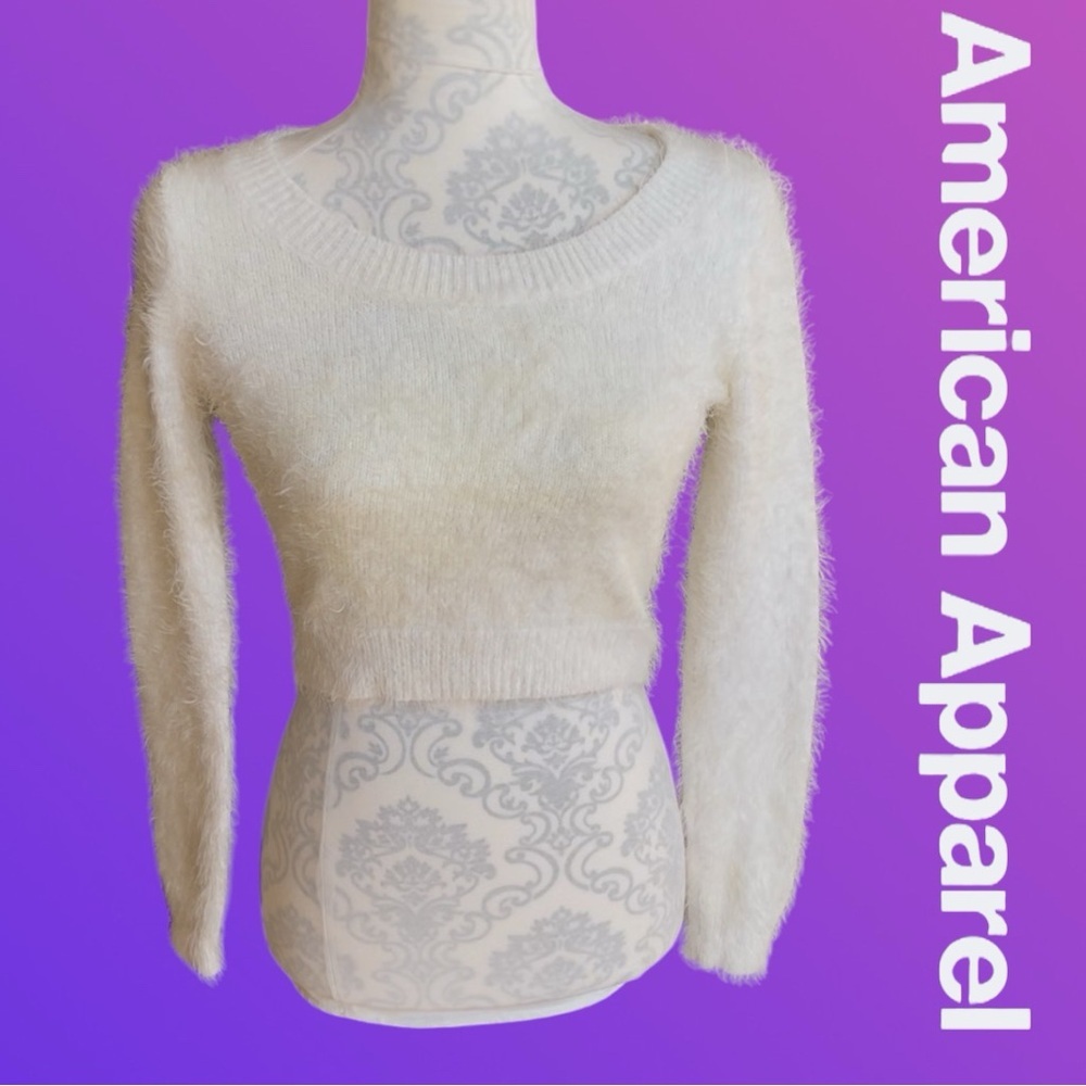 American Apparel fuzzy cropped top - Picture 4 of 14